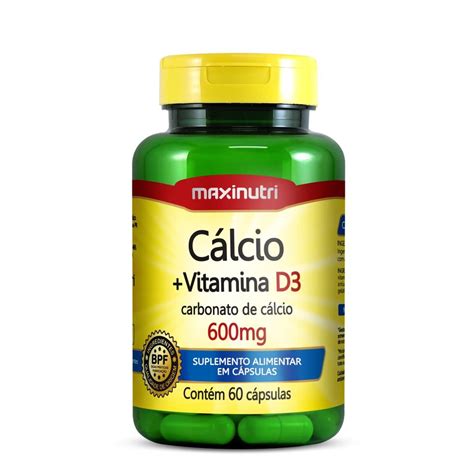 C Lcio Vitamina D C Psulas Maxinutri Corpo Suplemento Loja