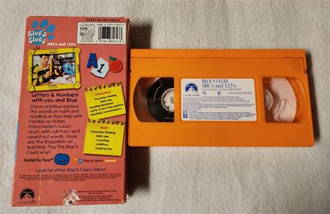 BLUE S CLUES Play Along With Blue ABC S And 123 S VHS Video Tape 1999