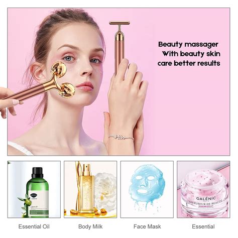 2 in 1 Electric Face Massager Roller Kit for Skin Care - 3D Roller and ...