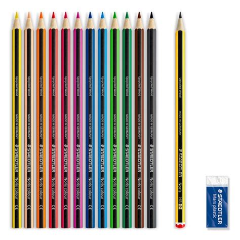 STAEDTLER Noris Buntstift 12er Set inkl Bleistift Radierer LAFÜLIKI