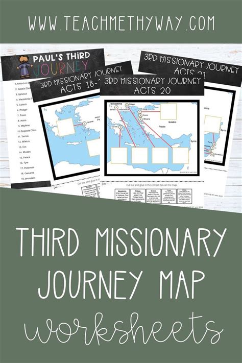 Map Paul S Third Missionary Journey Worksheets Allow Your Bible