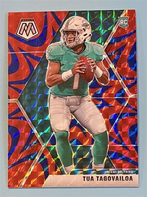 Panini Mosaic Tua Tagovailoa Rc Reactive Blue Prizm Dolphins