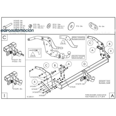 Enganche De Remolque Extra Ble Horizontal Galvanizado Para Ford Ranger