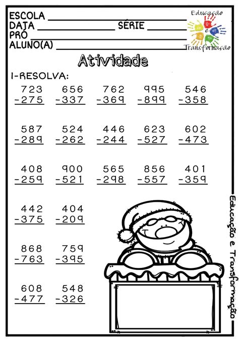 Blog Educação e Transformação Natal adição subtração e multiplicação