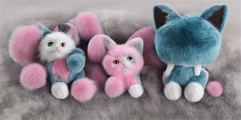 D Precious Moments Plush Cat With Realistic Fur And Stable