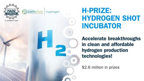 Us Doe Award Winners Of First Phase Of Hydrogen Shot Incubator Prize