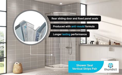 Vertical Shower Seals 4 6mm Glass Suitable For Curved Quadrant And Slider Doors 8mm 12mm