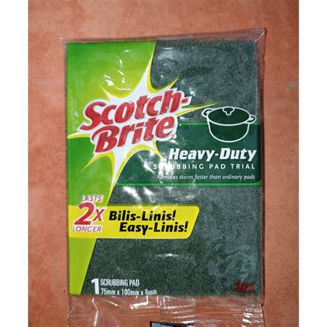 Scotch Brite Scrubbing Pad 75mmx100mmx8mm Shopee Philippines