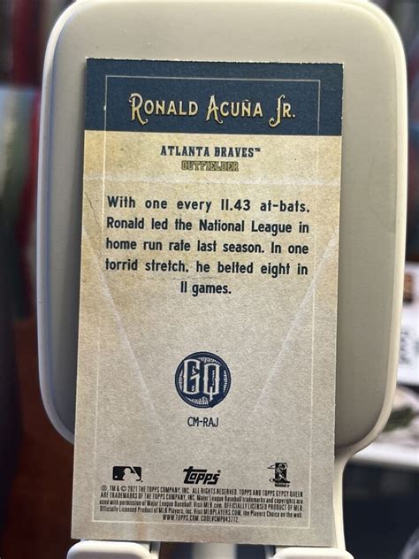 2021 Topps Gypsy Queen Captain Mini CM RAJ RONALD ACUNA JR Atlanta