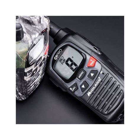 Midland G Pro Walkie Talkie Banda Dupla Alcance Km Preto