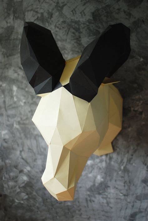 Paper BIG Ram Trophy Head Ram Polygonal Head Lowpoly Etsy All You