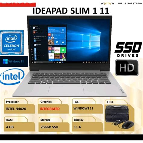 Jual LAPTOP LENOVO IDEAPAD 11 INCH TYPE IDEAPAD SLIM 1 11 N 4020 4GB