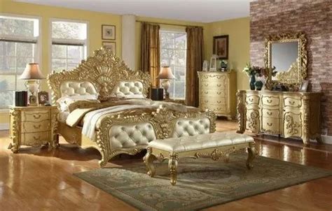 King Size Teak Wood Nrw 2026 Wooden Maharaja Carved Bedroom Set At Rs