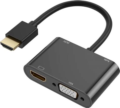 voocme tv  cable hdmi  vga hdmi adapter dual display  hdmi
