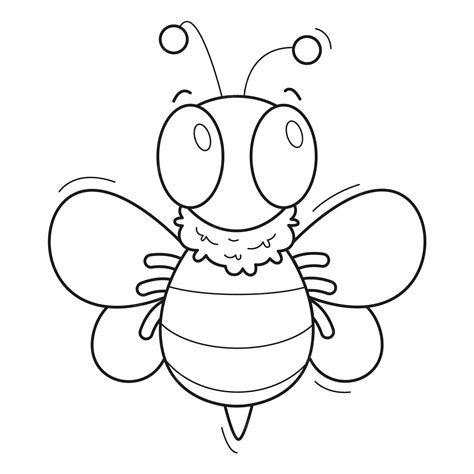 Free Vector | Hand drawn bee outline illustration