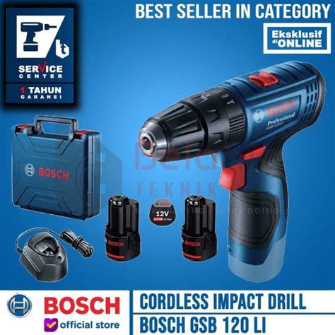 Promo Mesin Bor Baterai Bosch GSB 120 LI Cordless Impact Drill 12V