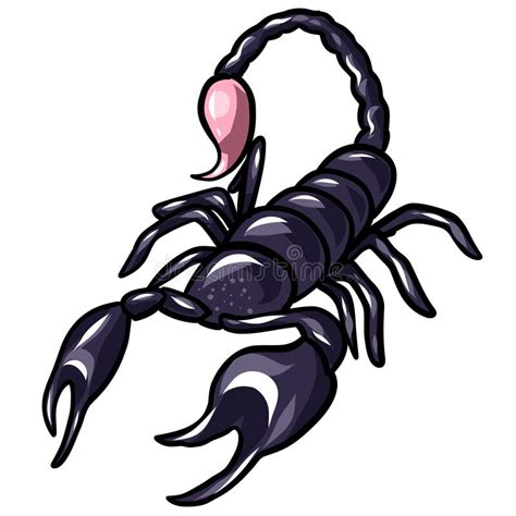 Black Scorpion Vector Illustration Of A Scorpion Eps Stock Vector