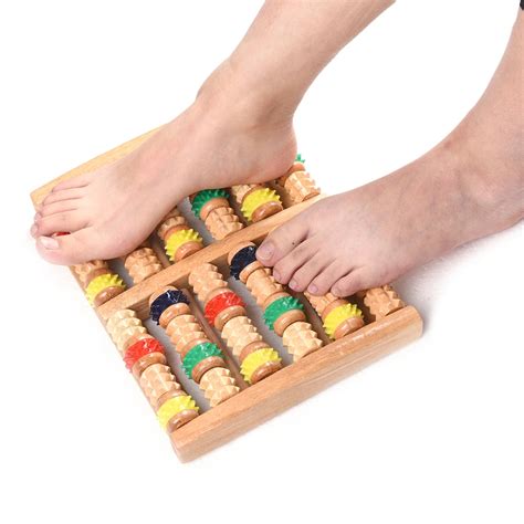 Wooden Wood Roller Foot Massager Stress Relief Heath Therapy Relax Foot