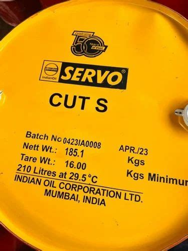 Servo Cut S Cutting Oil At Rs 22000barrel Of 210 Litre Soluble