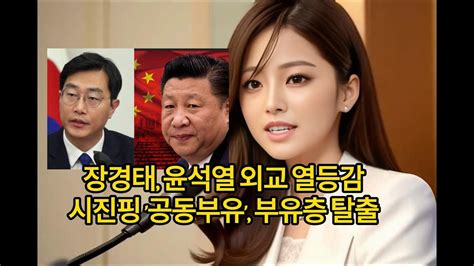 윤석열 외교 열등감 자극한 친중 장경태 ‘공동부유 시진핑 떠나는 중국 부유층 Youtube