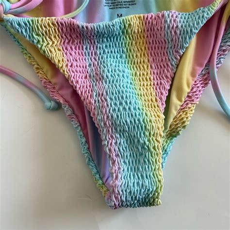 Tularosa Swim Tularosa Emily Bikini In Pastel Rainbow Sz M Poshmark