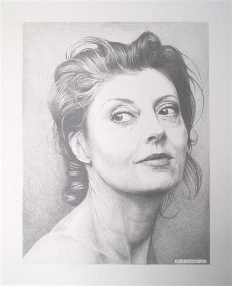 Susan Sarandon Pencil 30x40cm Portrait Drawing Portrait Sketches