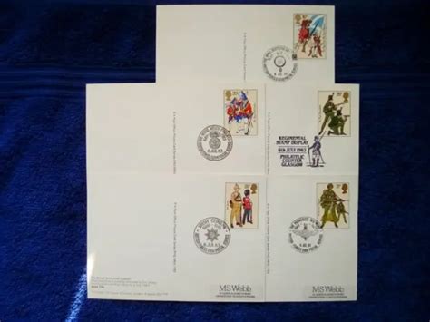 GB PHQ CARDS 68 Set Of 5 1983 The British Army Assorted Special P Marks