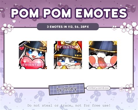 Honkai Star Rail Pom Pom Emote Set For Twitchdiscord Custom Twitch