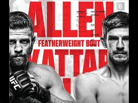 Ufc Fight Night Kattar Vs Allen Full Card Predictions Breakdown And