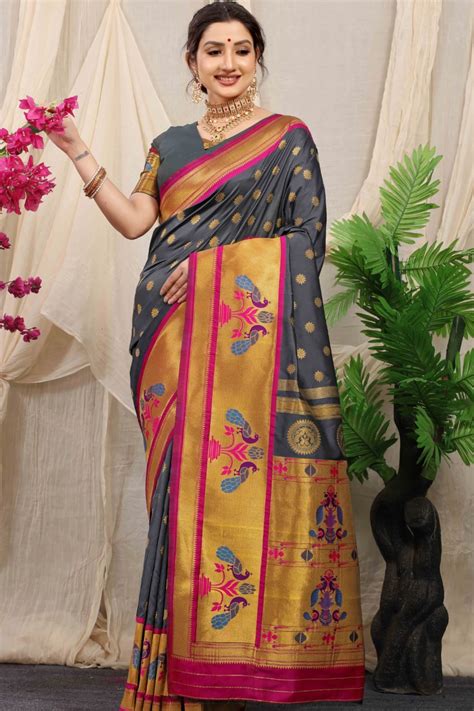 Woven Jacquard Banarasi Silk Saree In Teal Green Ucchal Fashion