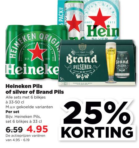 Heineken Silver Blikje Bier Folder Aanbieding Bij Plus Details