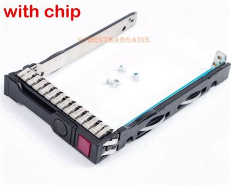 With Chip For HP G8 Gen8 651687 001 2 5 SFF SAS HDD Tray Caddy 653955