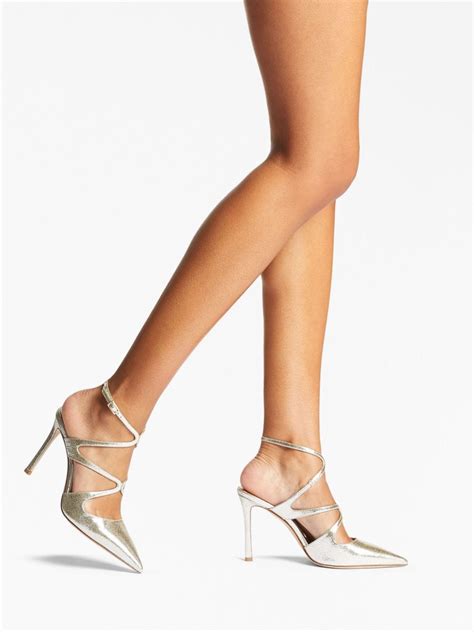 Jimmy Choo Azia Mm Metallic Finish Pumps Farfetch