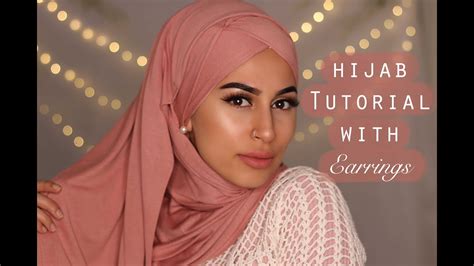 Easy Hijab Tutorial With Earrings By Hamide66 Youtube