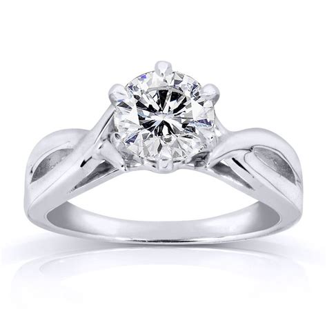 1ct Igi Certified Usa Lab Grown Diamond Engagement Ring 14k White Gold