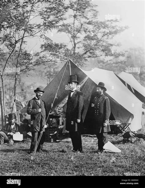 Abraham Lincoln Avec John Alexander Mcclernand Banque De Photographies