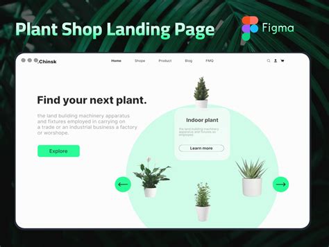 Chinsk Plant Shop Landing Page Ui Design Behance