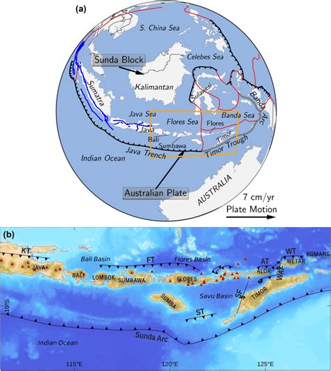 a Summary of the tectonics of Indonesia, with major plates and plate ...