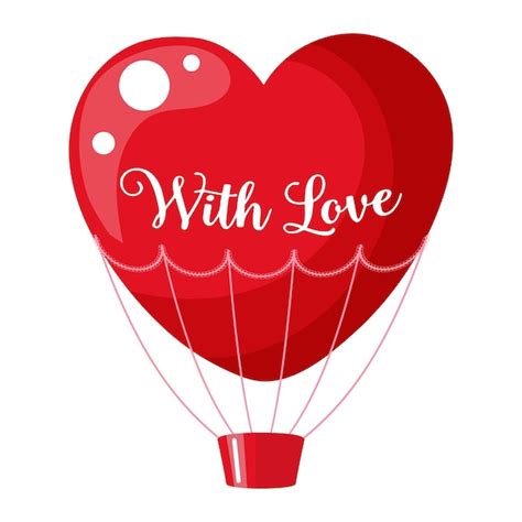 Ballon Coeur Rouge Avec Amour Illustration Arri Re Plan Pour La Saint