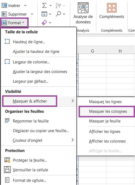 Comment Masquer Les Colonnes Sur Excel La Pro Du Bureau