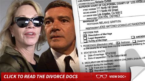 Melanie Griffith & Antonio Banderas Divorce -- Docs Filed After 18 ...