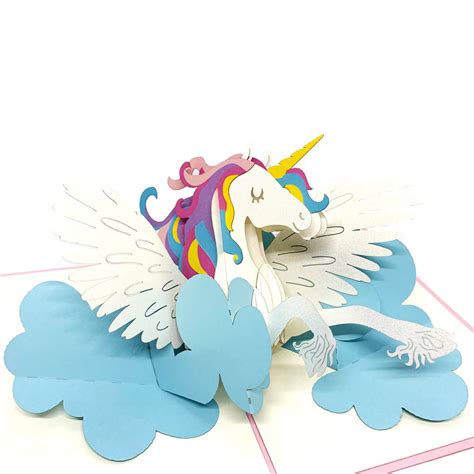 Unicorn Pop Up Card, Handmade Birthday Card For Girls | LovedUp