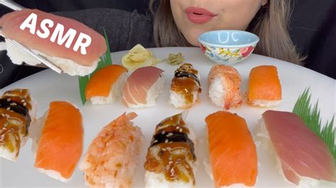 ASMR SUSHI NIGIRI PLATTER MUKBANG EATING SOUNDS YouTube