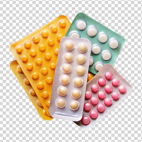 Contraceptives isolated on transparent background | Premium AI