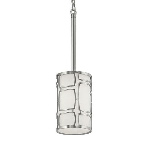 Kichler Sabine Brushed Nickel Mini Moderncontemporary Etched Glass