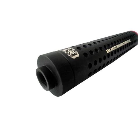 Silenciador Para Airsoft Em Alum Nio X Mm Furado Rosca Esquerda