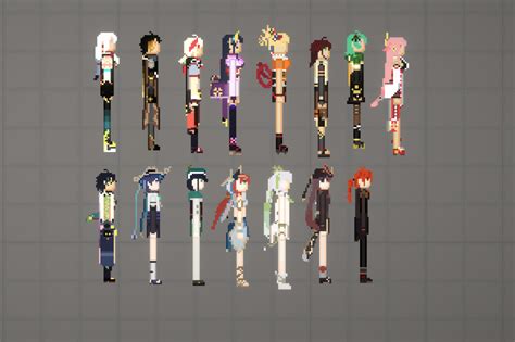 Genshin Impact Character Mod(15 Characters) - Mods for Melon Playground ...