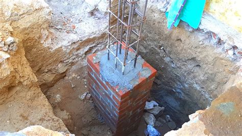 Brick Column Reinforced Amazing With 31x33 Size 1BHk House Brick Column