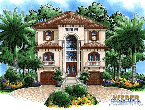 Mediterranean House Plan Coastal Narrow Lot Beach Home Floor Plan Luxury Mediterranean Homes