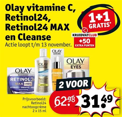 Olay Vitamine C Retinol Retinol Max En Cleanse Kri Aanbieding Bij